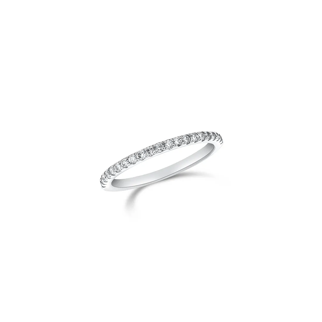 0.21 CT Round Diamond 14K White Gold Band