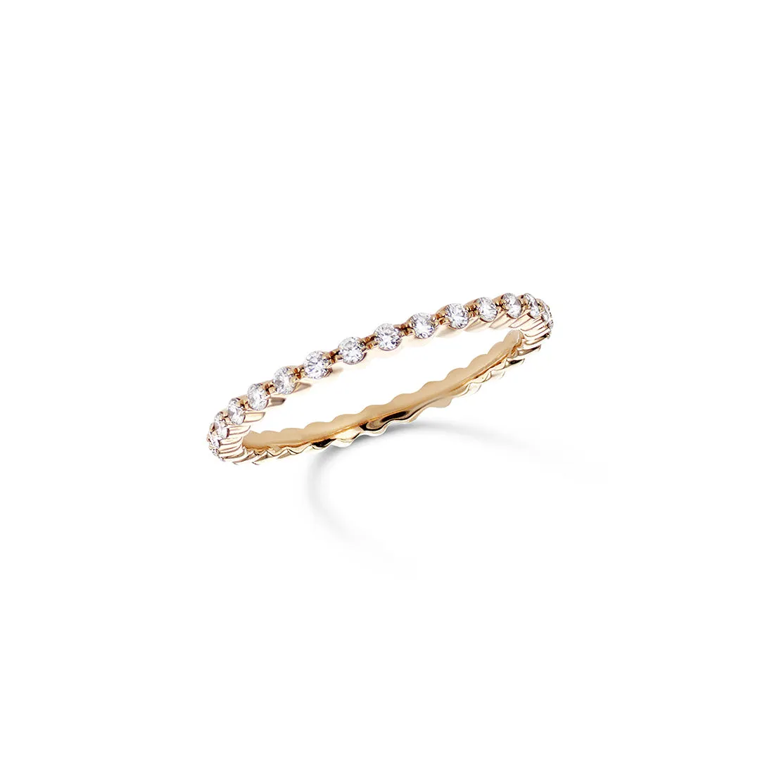 0.39 CT Round Diamond Eternity 14K Rose Gold Band