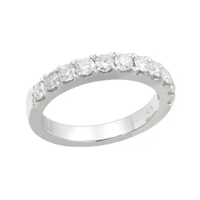 0.63 Cttw Round Diamond 18K White Gold Wedding Band