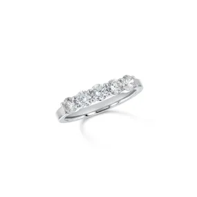 0.89 CT Round Diamond 14K White Gold Band