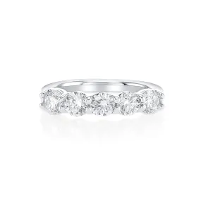 1.25 Cttw Round Diamond Five-Stone 14K White Gold Band