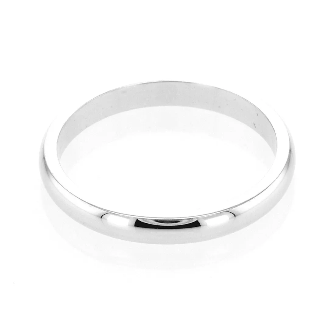 14K White Gold 2.5 mm Ladies Wedding Ring