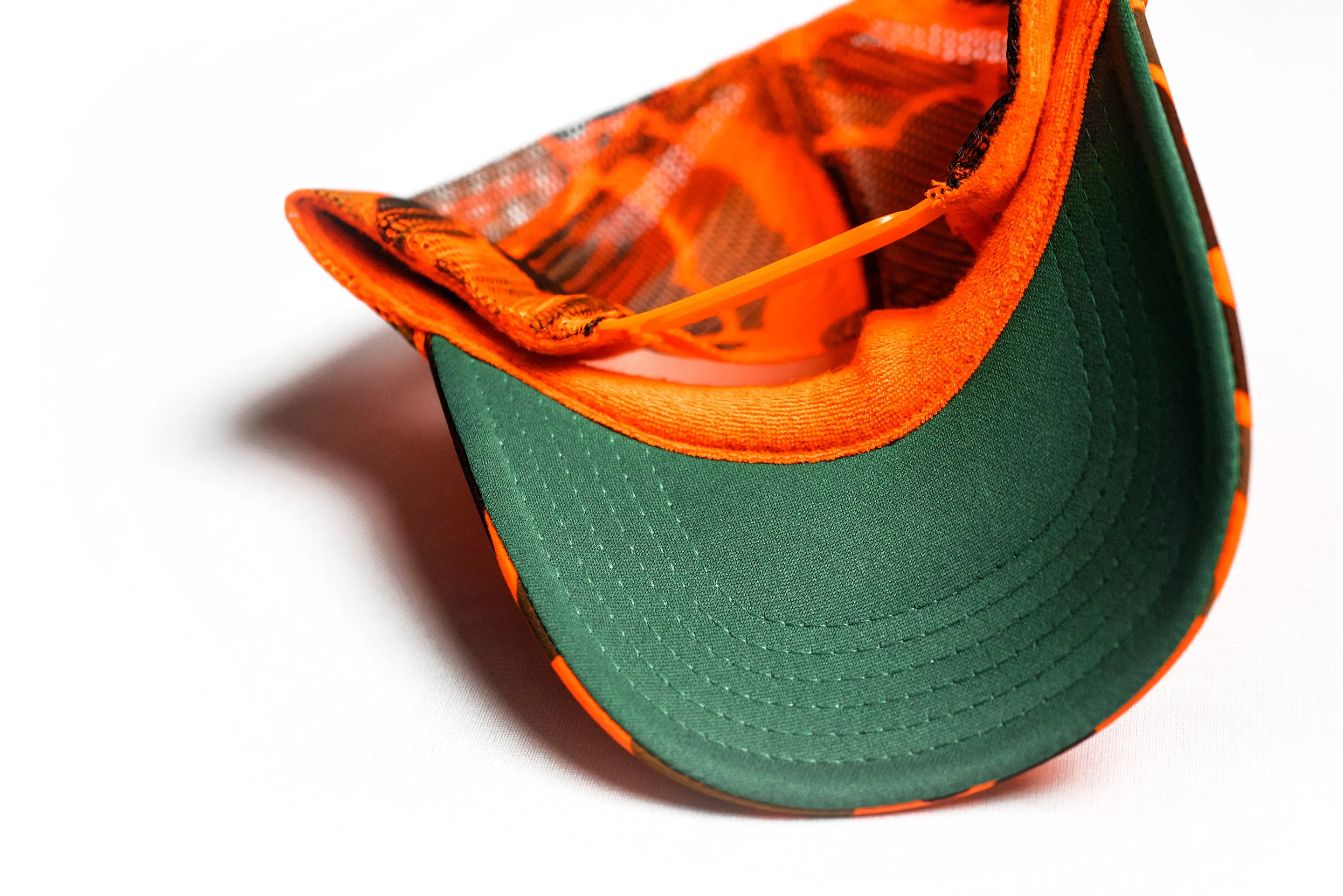 5 Panel Foam Trucker Hat  - Orange Neon Camo