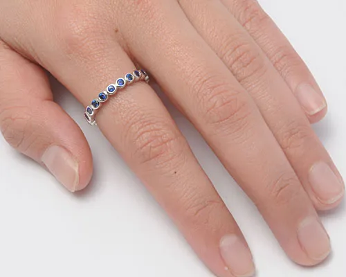 925 Sterling Silver CZ Eternity Ring