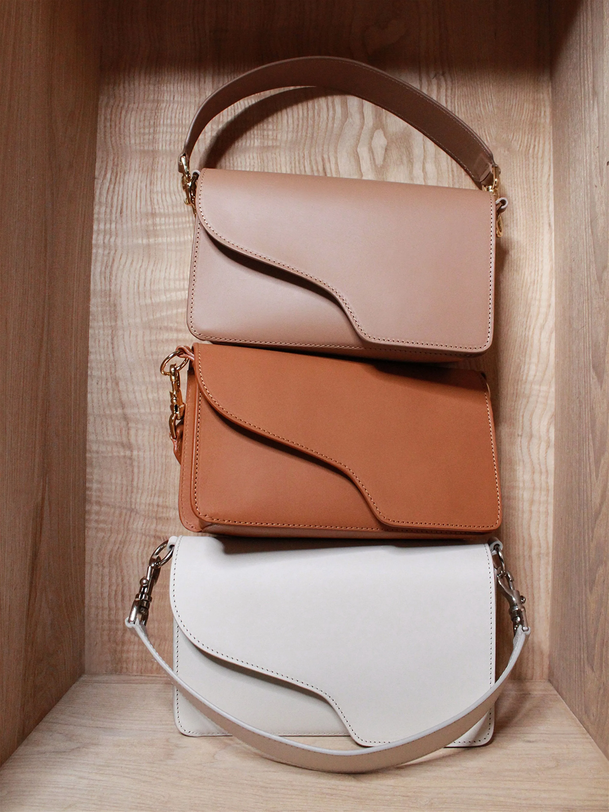 Assisi Almond Crossbody Bag