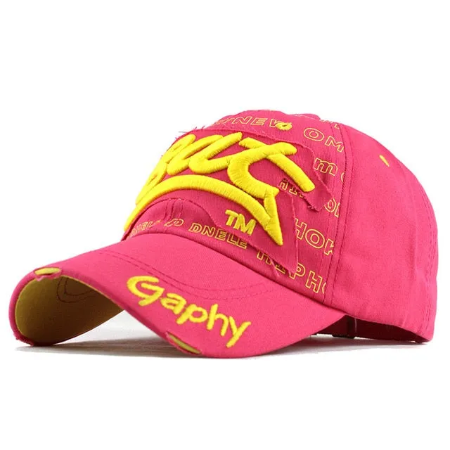 Bat Gaphy Embroidered Snapback Baseball Cap