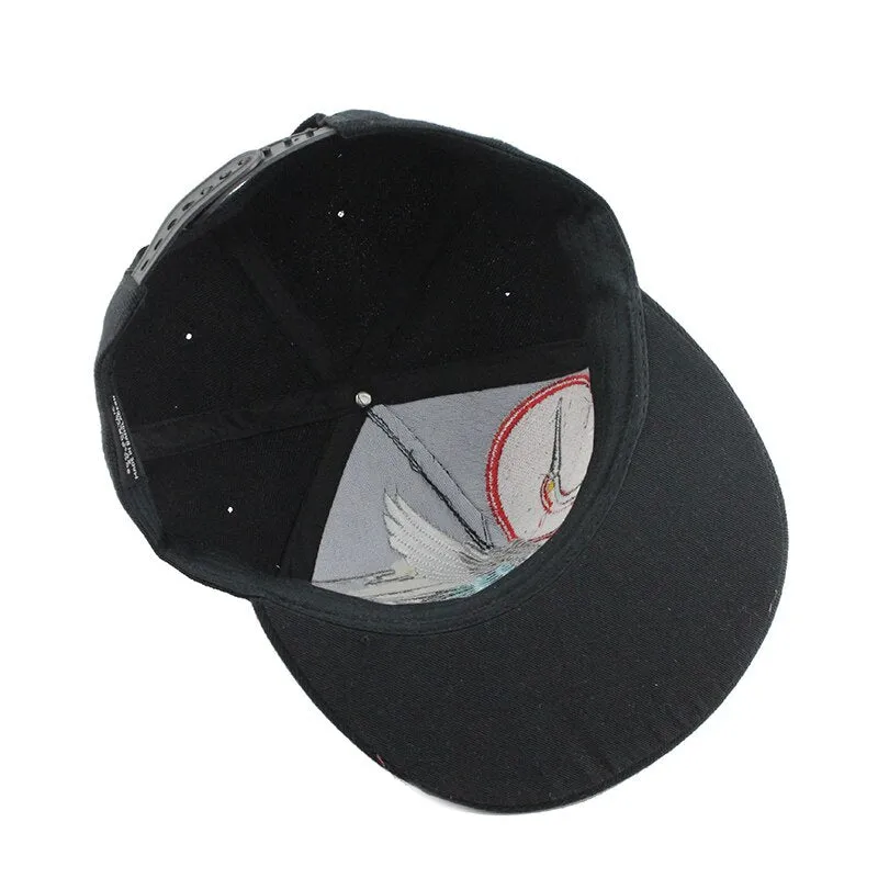 Bird Embroidery Street Style Snapback Hip Hop Cap