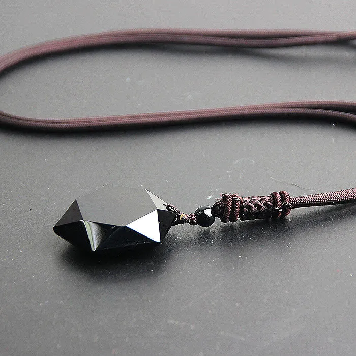 Black Obsidian Necklace Crystal Jewelry