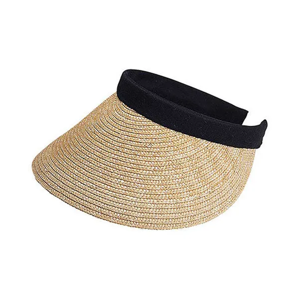 Braided Wheat Straw Clip-On Visor