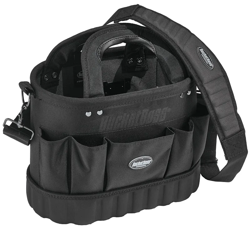 Bucket Boss Professional 74014 Pro Oval Tool Tote, 14 in W, 8 in D, 10 in H, 13-Pocket, Poly Fabric :EA: QUANTITY: 1