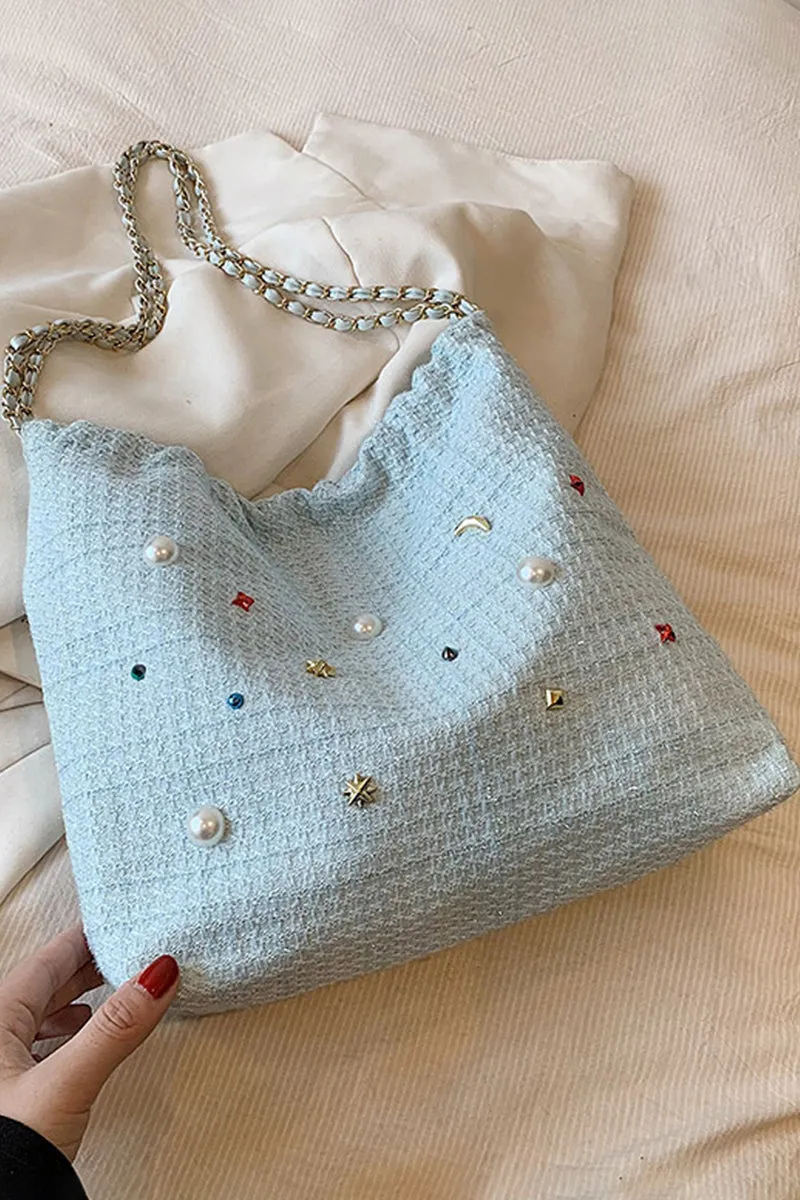 CHAIN SINGLE SHOULDER BUCKET BAG