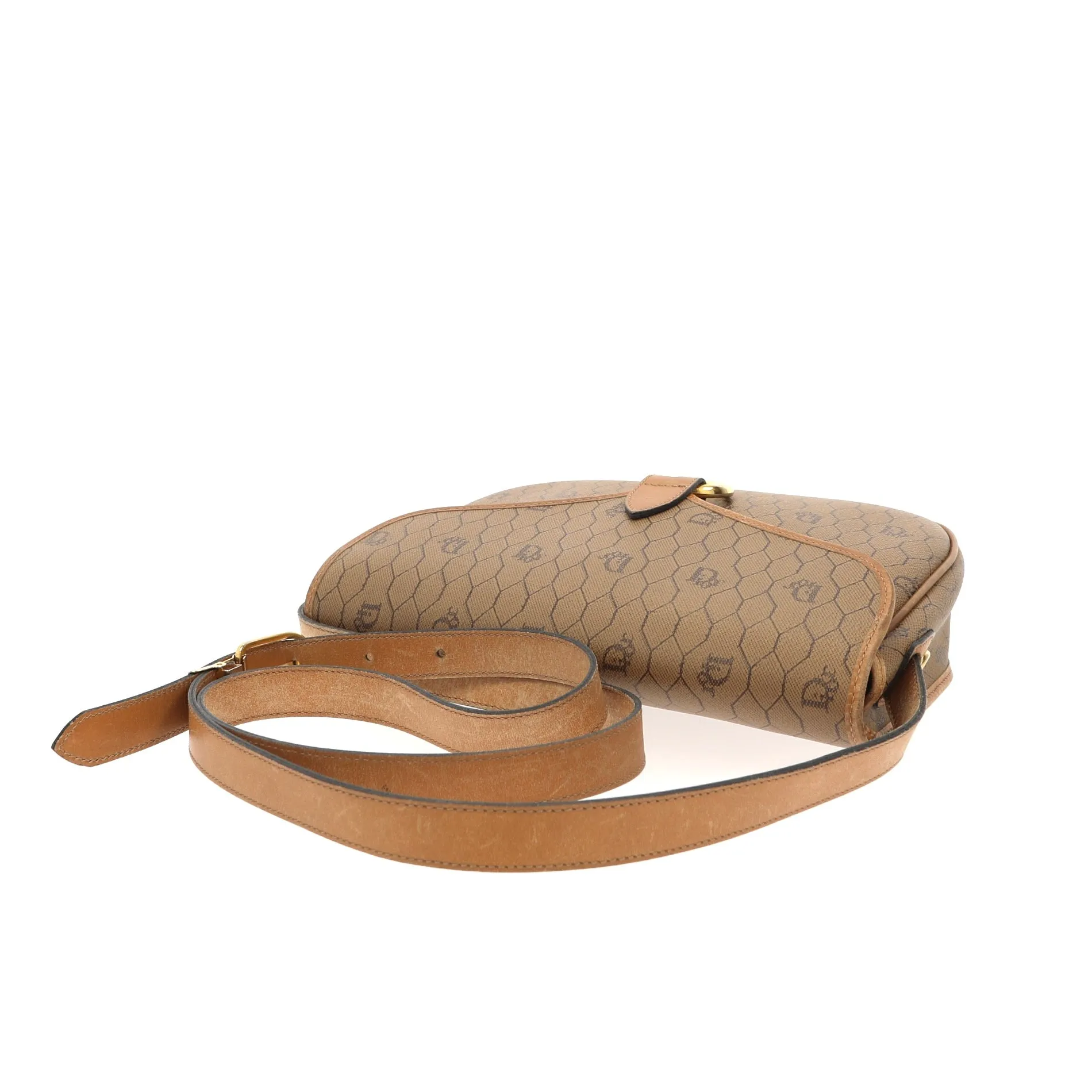 CHRISTIAN DIOR Crossbody Bag in Brown Canvas