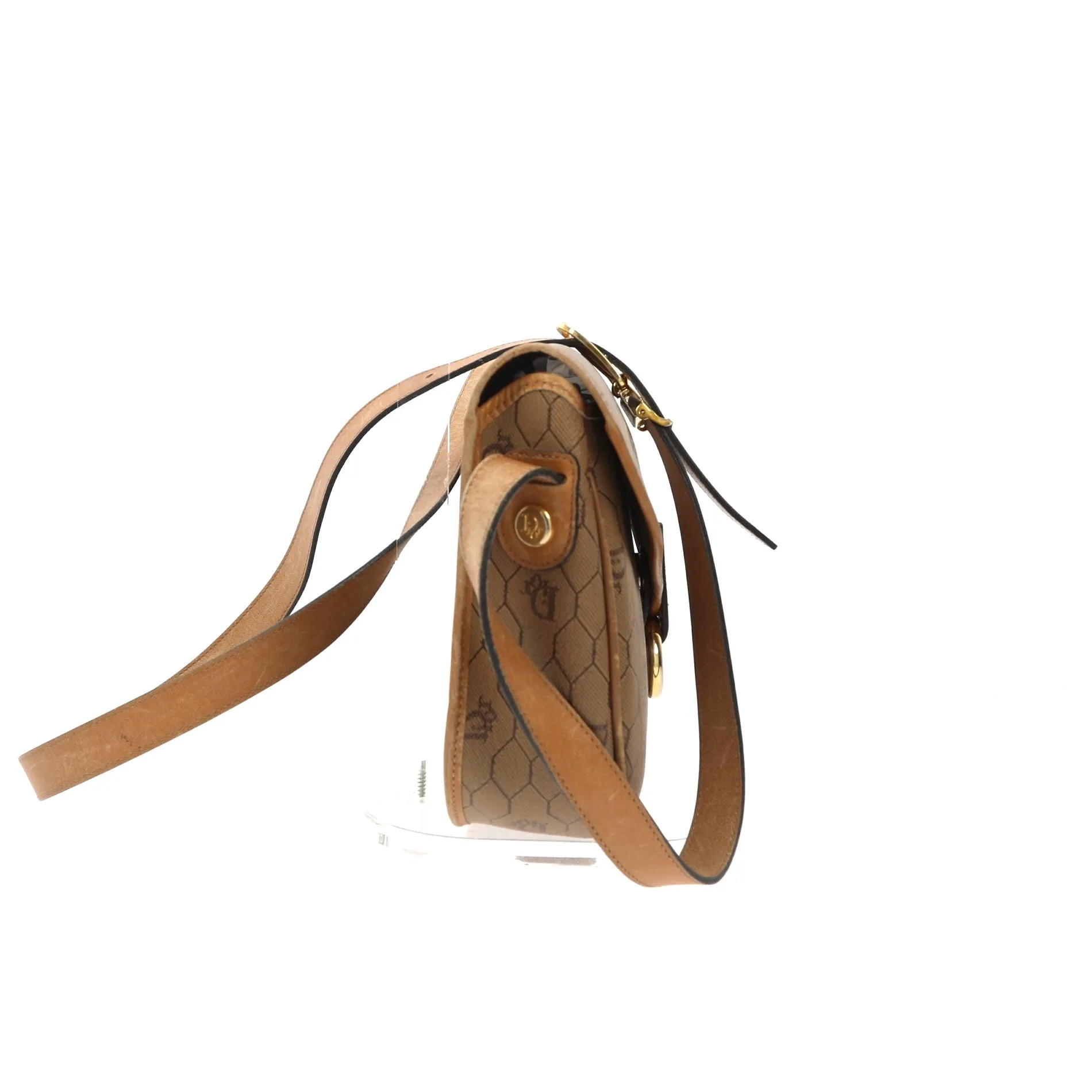 CHRISTIAN DIOR Crossbody Bag in Brown Canvas