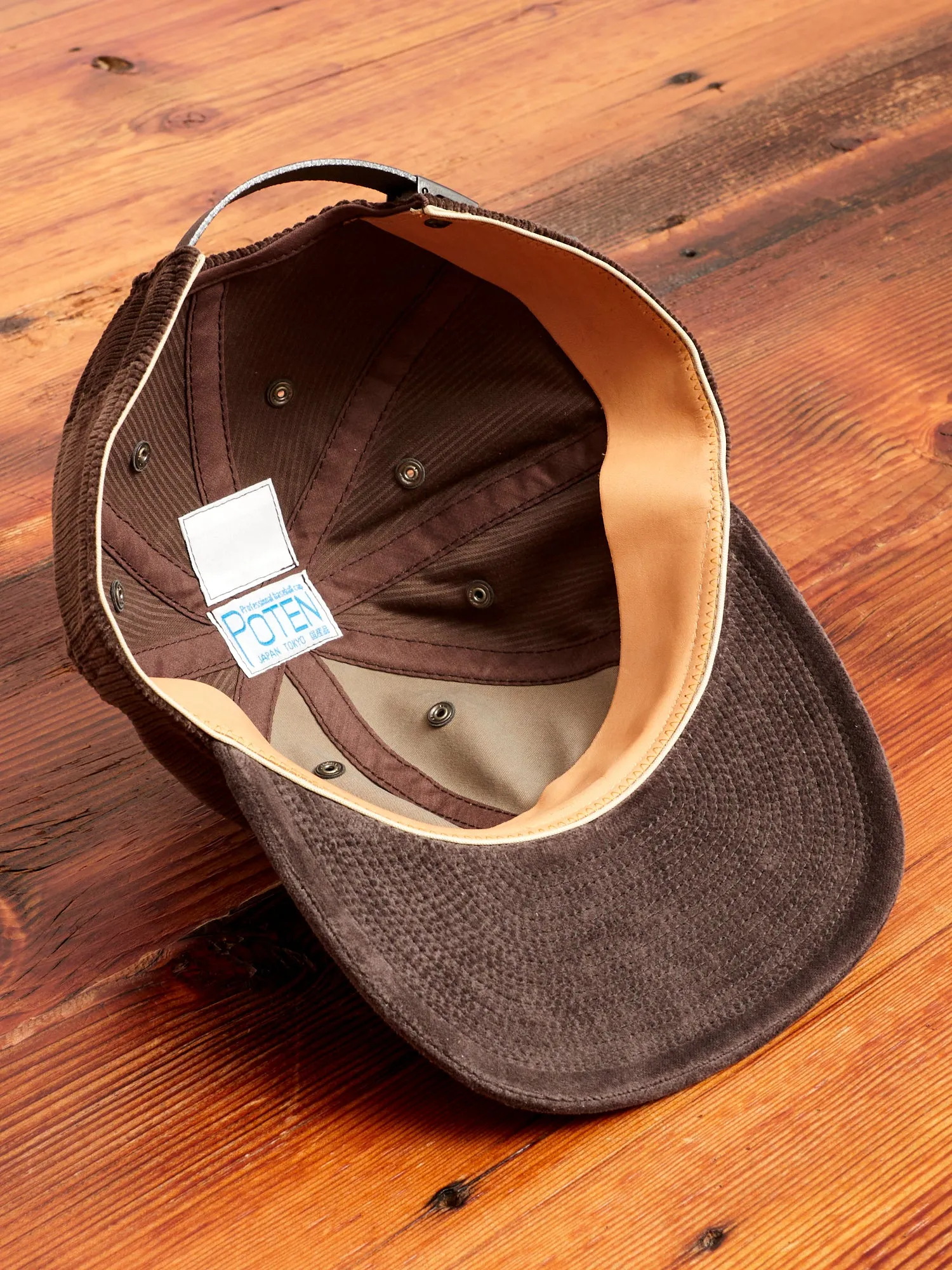 Cord & Velvet Cap in Brown