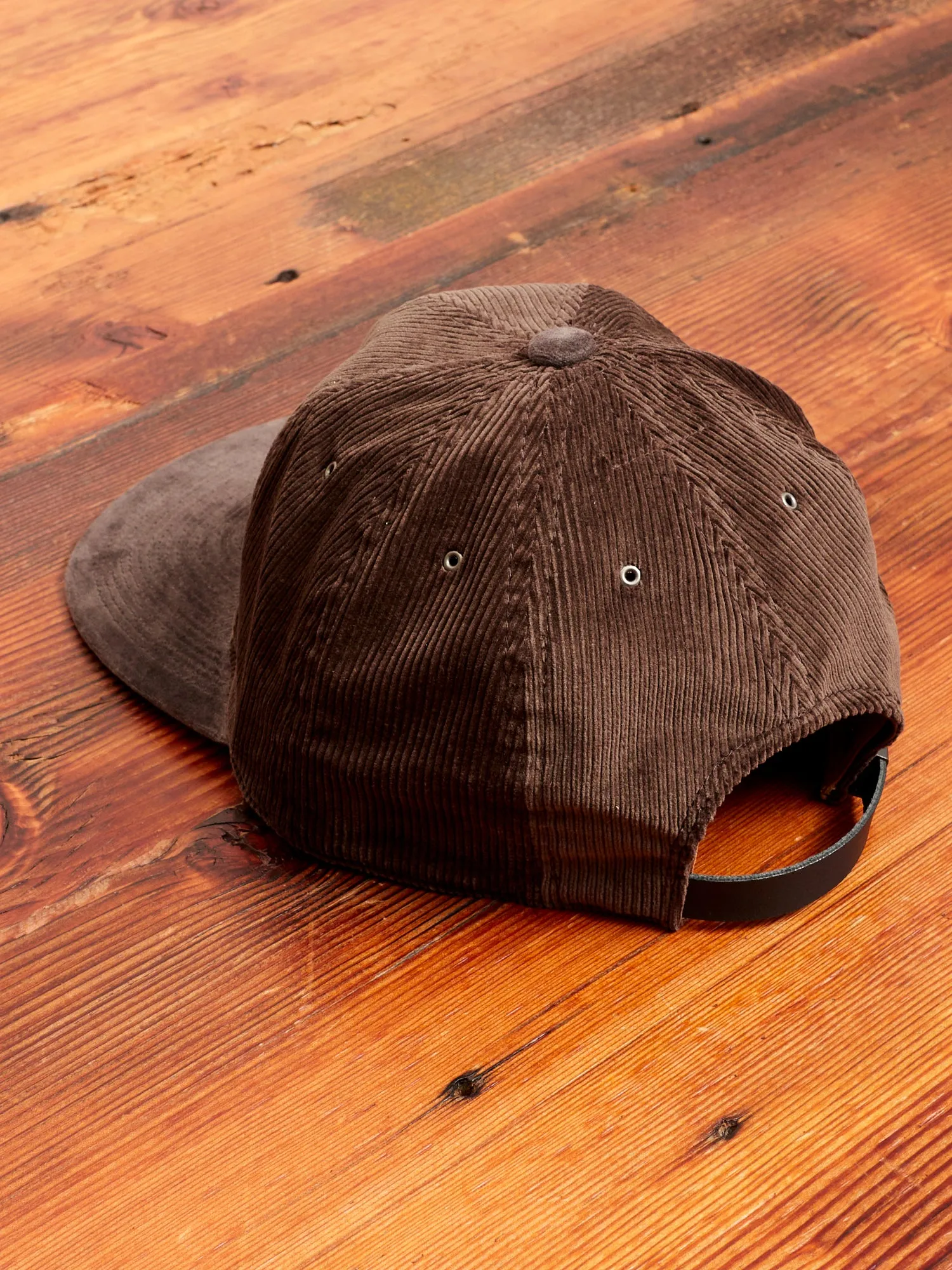 Cord & Velvet Cap in Brown