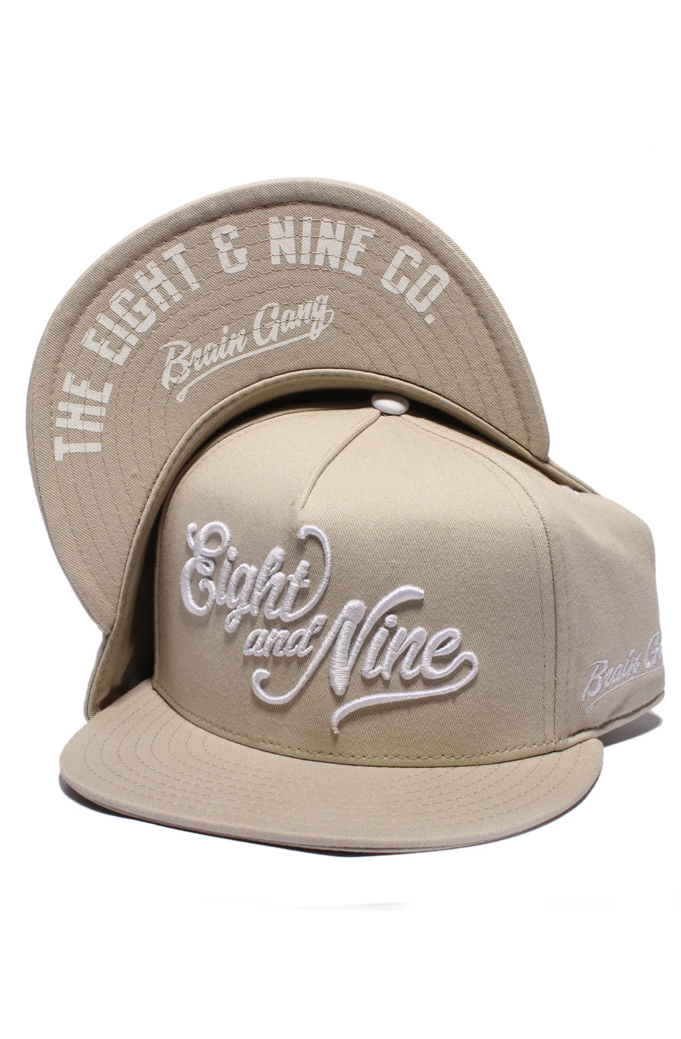 Cream Script Logo Snapback