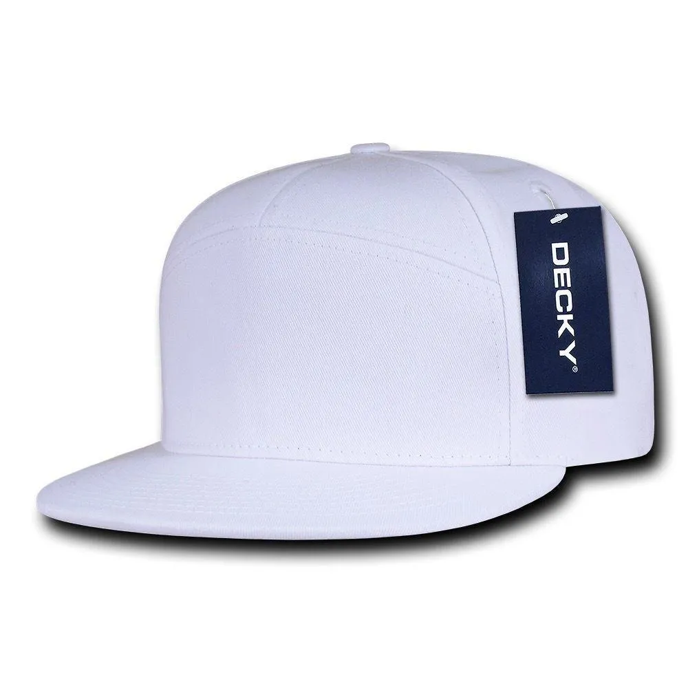 Decky 7 Panel Cotton Snapbacks Flat Bill Baseball Hats Caps Unisex