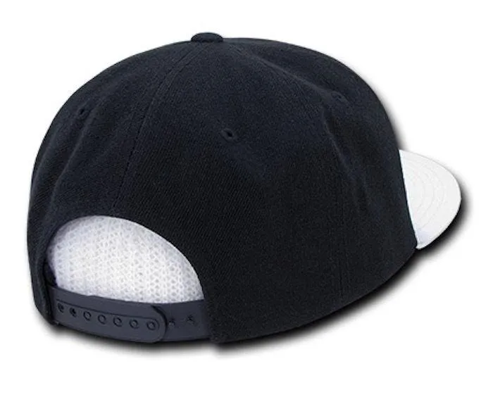 Decky Brim Two Tone Snapbacks 6 Panel Baseball Hats Caps Unisex