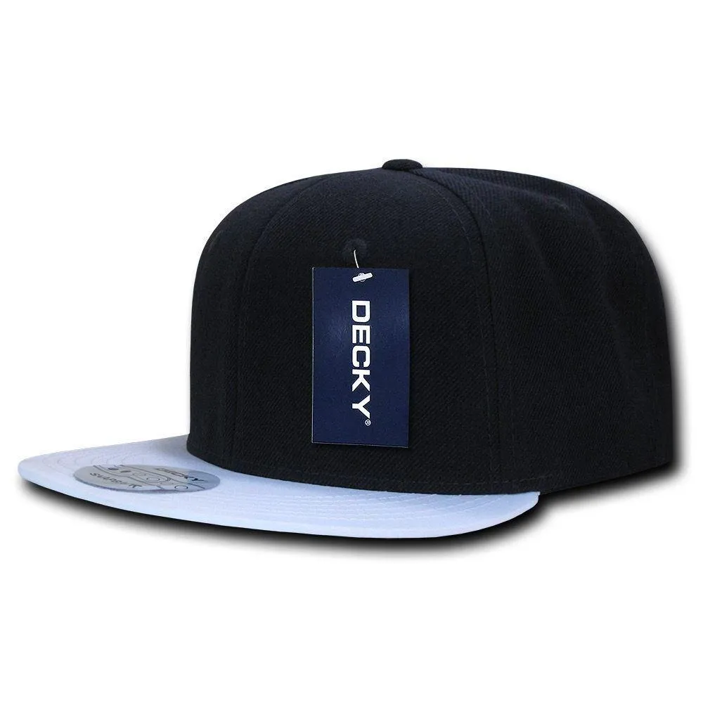 Decky Brim Two Tone Snapbacks 6 Panel Baseball Hats Caps Unisex