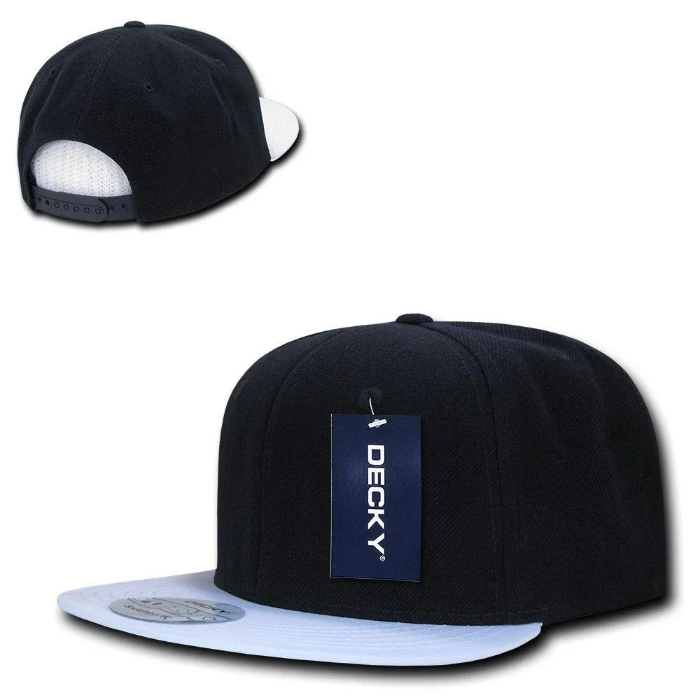 Decky Brim Two Tone Snapbacks 6 Panel Baseball Hats Caps Unisex