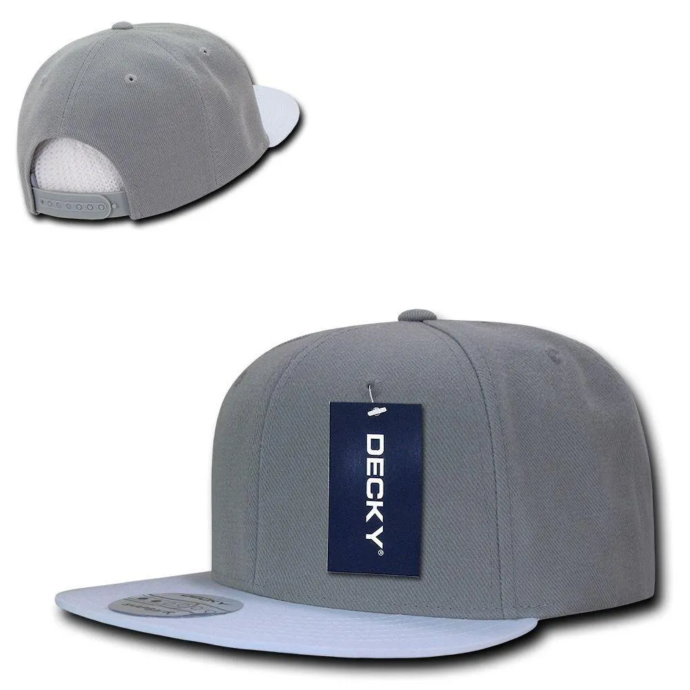 Decky Brim Two Tone Snapbacks 6 Panel Baseball Hats Caps Unisex