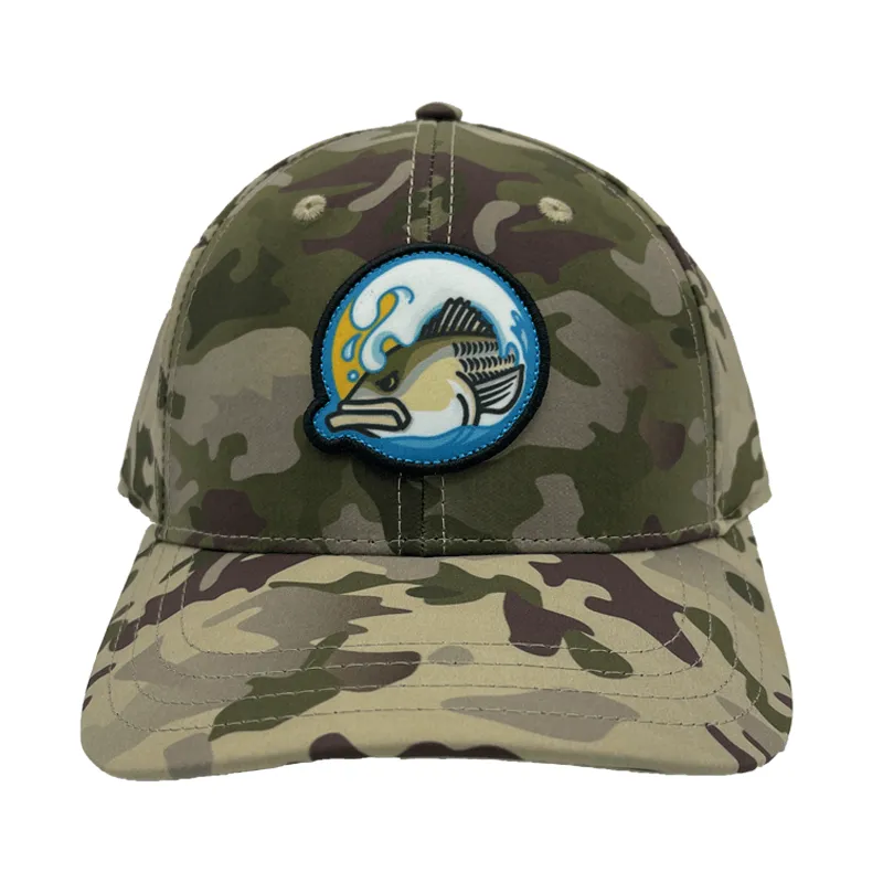 Fish Heads Striper Wave Patch Hat