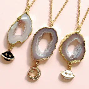 Galactic Geode Necklaces