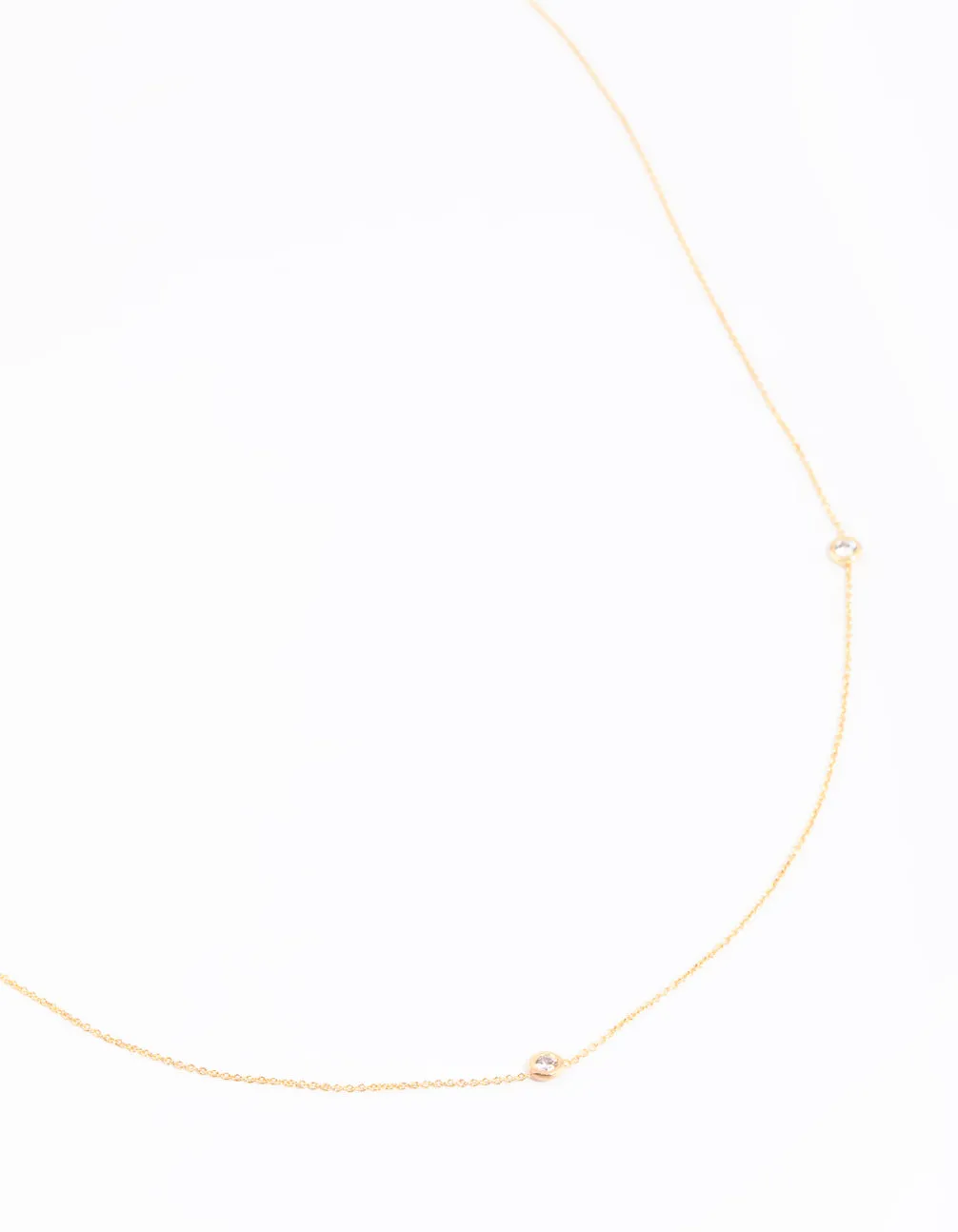 Gold Plated Brass Cubic Zirconia Fine Necklace