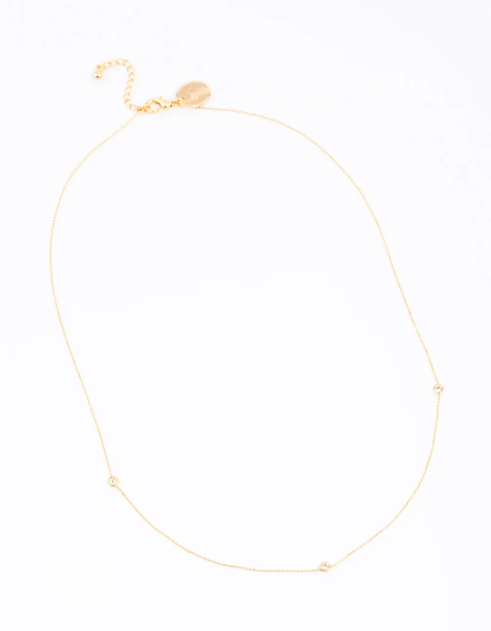 Gold Plated Brass Cubic Zirconia Fine Necklace