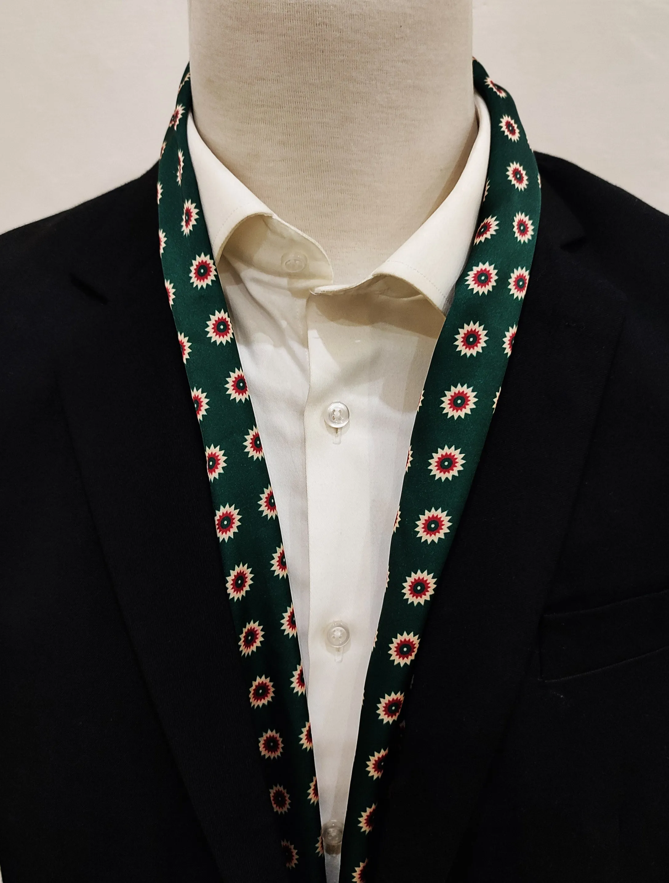 GREEN & GOLD REVERSIBLE - SILK MEN SCARVES