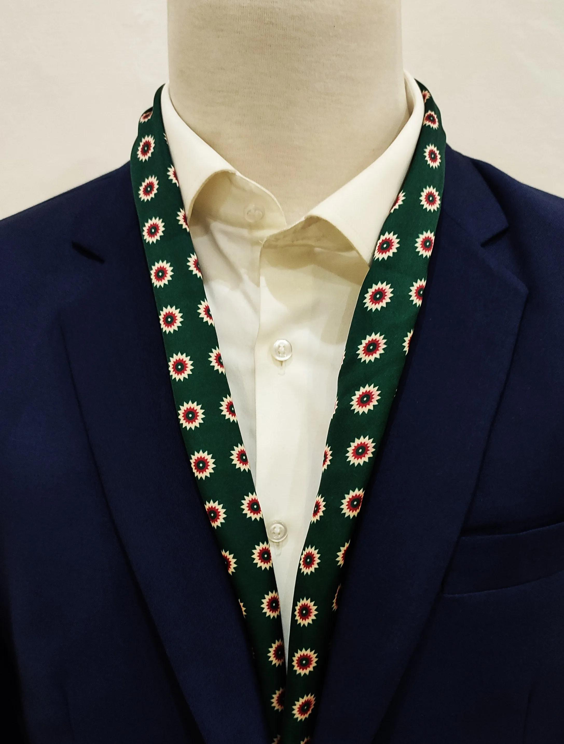 GREEN & GOLD REVERSIBLE - SILK MEN SCARVES