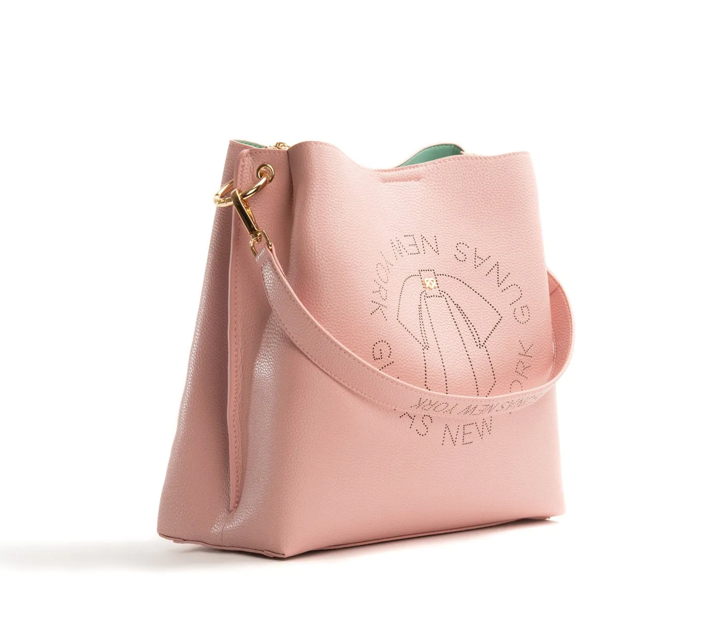 Gunas New York Tabitha Pink Bucket Shoulder Bag