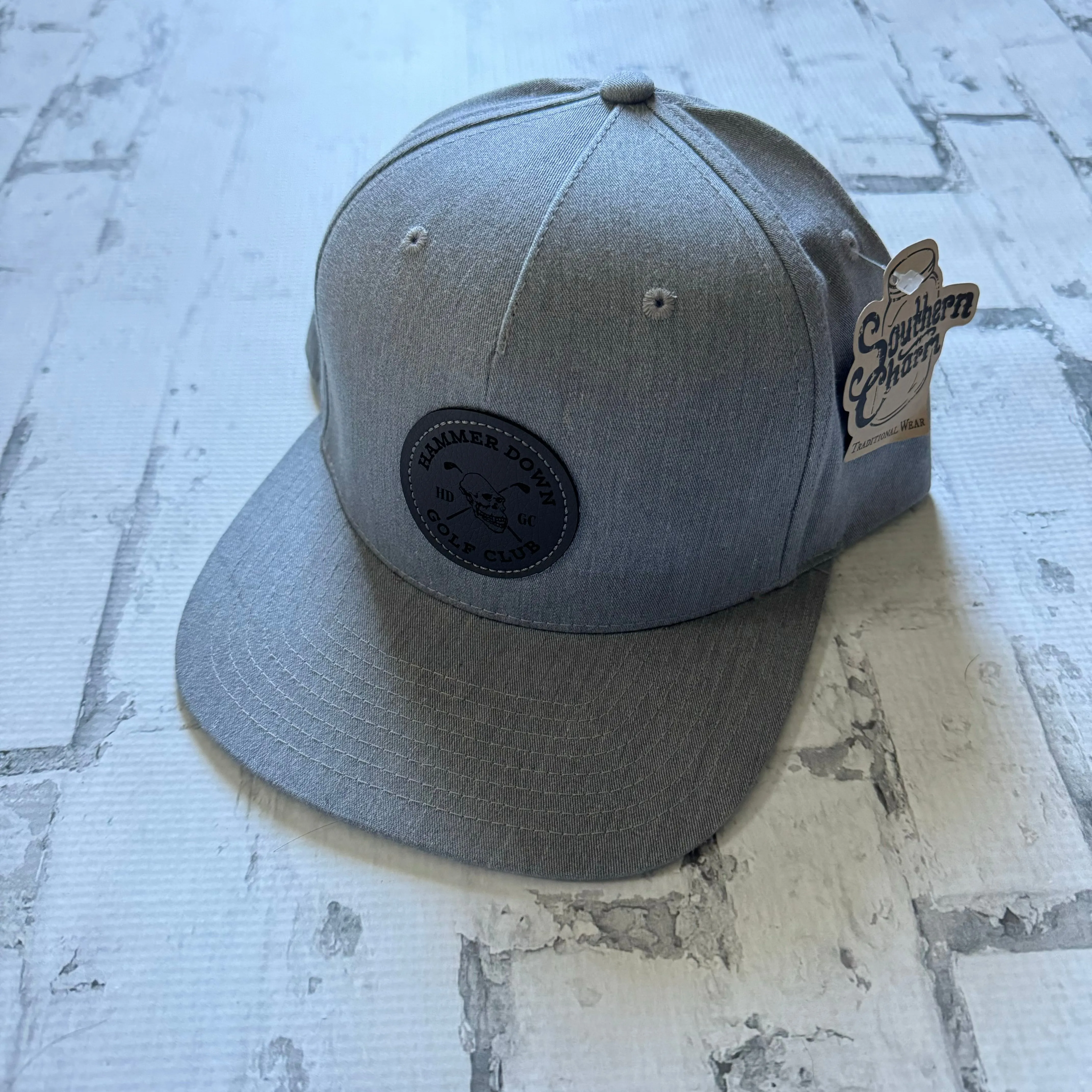 Hammer Down “Skull Golf" Hat - Heather Grey