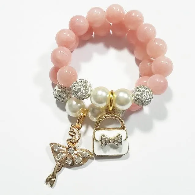 Heart Me Pink Pearl Bracelets