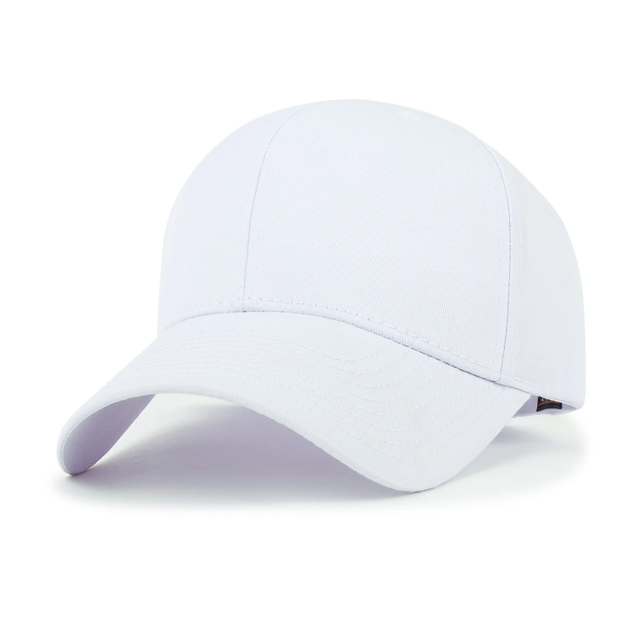 ililily Blank Six Panel Cotton Baseball Cap Basic Hook And Loop Back Trucker Hat