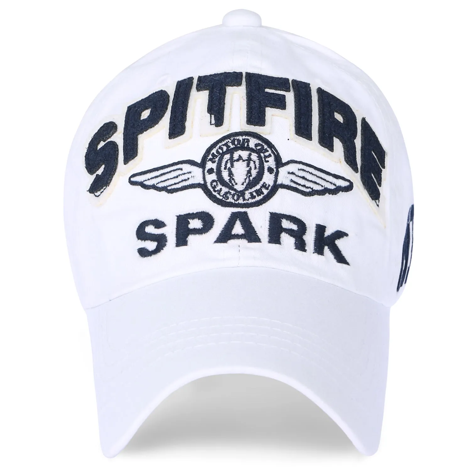 ililily Spitfire Patch Baseball Cap Washed Cotton Casual Adjustable Trucker Hat