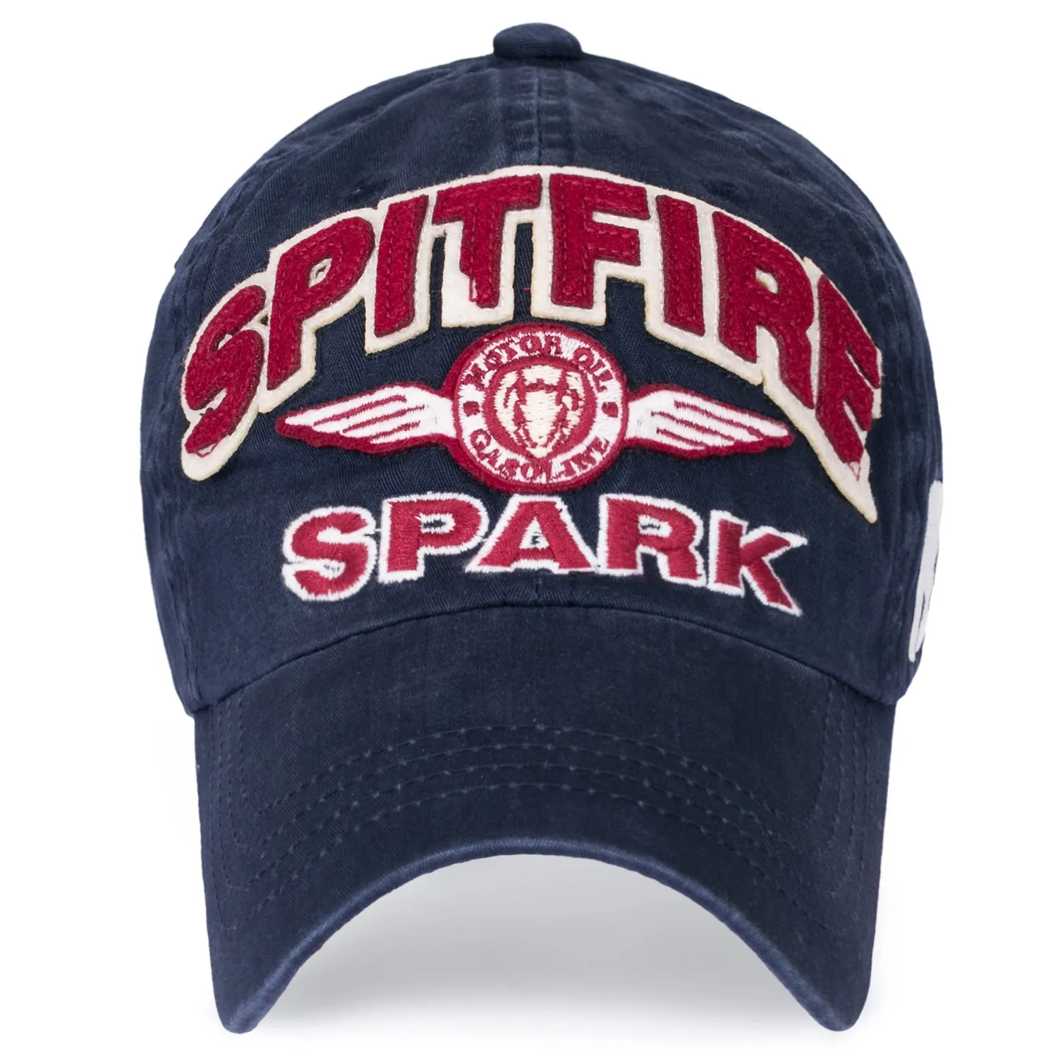 ililily Spitfire Patch Baseball Cap Washed Cotton Casual Adjustable Trucker Hat