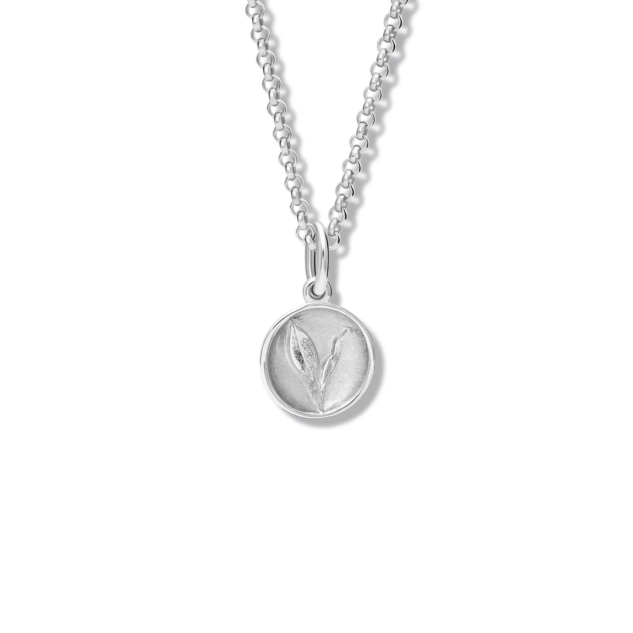 Lily of the Valley Necklace Pendant Silver