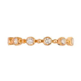 Mariposa Stackable 18k Rose Gold Petit Bubble White Diamond Band