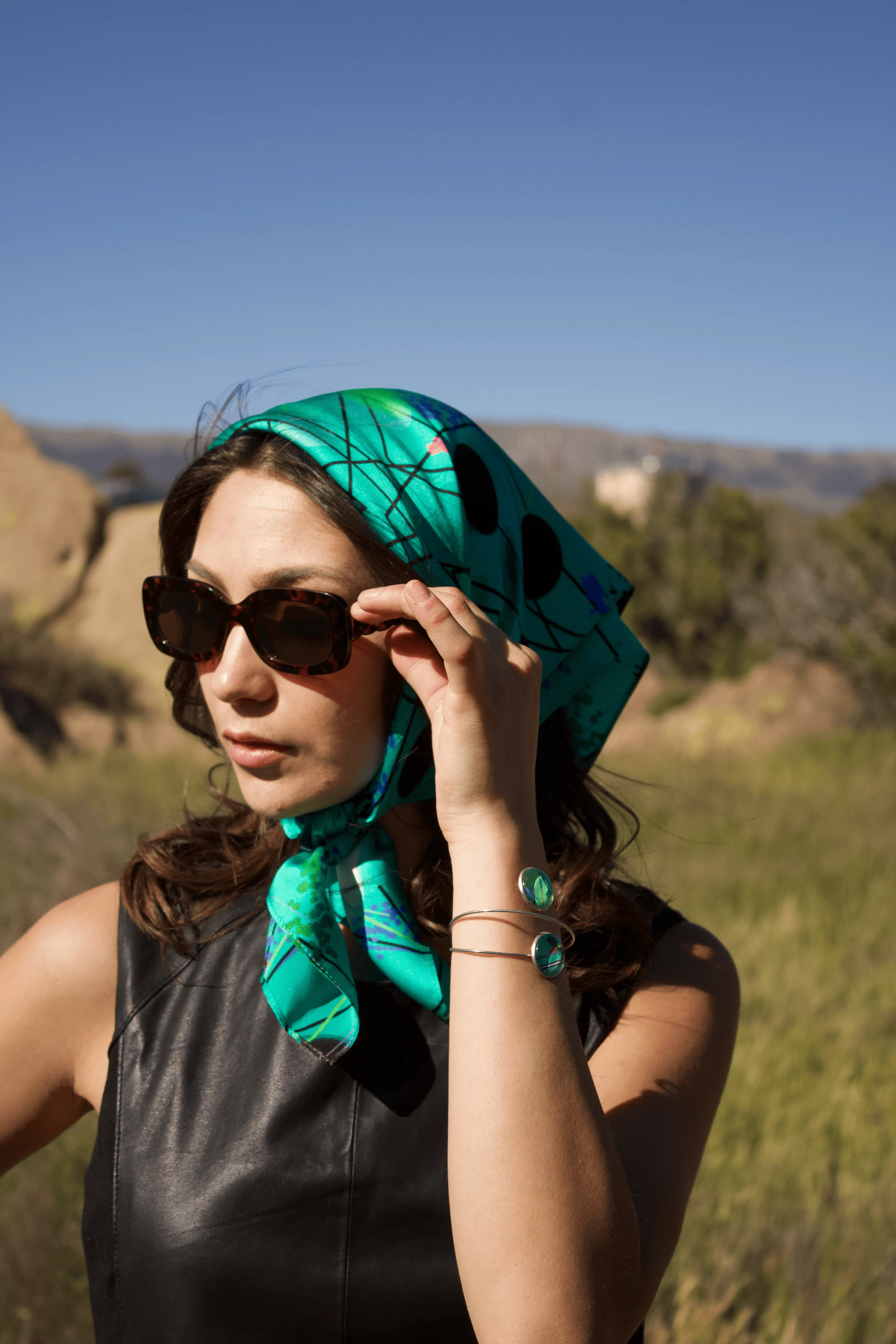 Mulberry Silk Luxury Scarf- Beneath the Sea