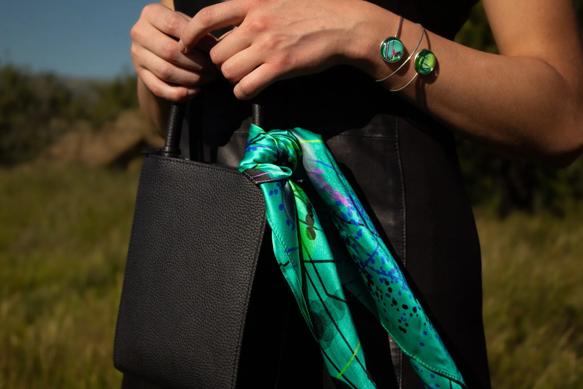 Mulberry Silk Luxury Scarf- Beneath the Sea