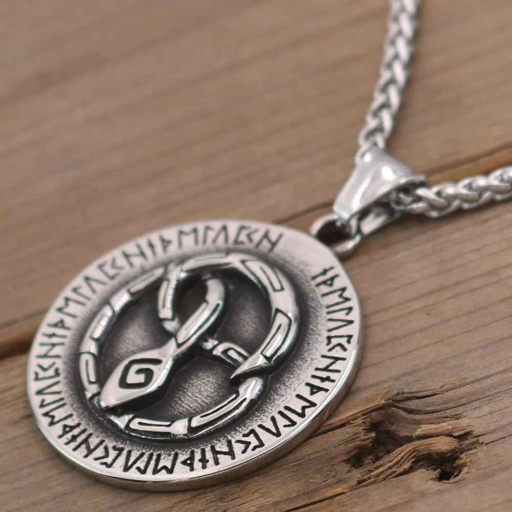 Nordic Viking Rune Stainless Steel Necklaces for Men - Wholesale Fashion Talismans