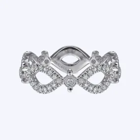 Open Link Diamond Station Ring