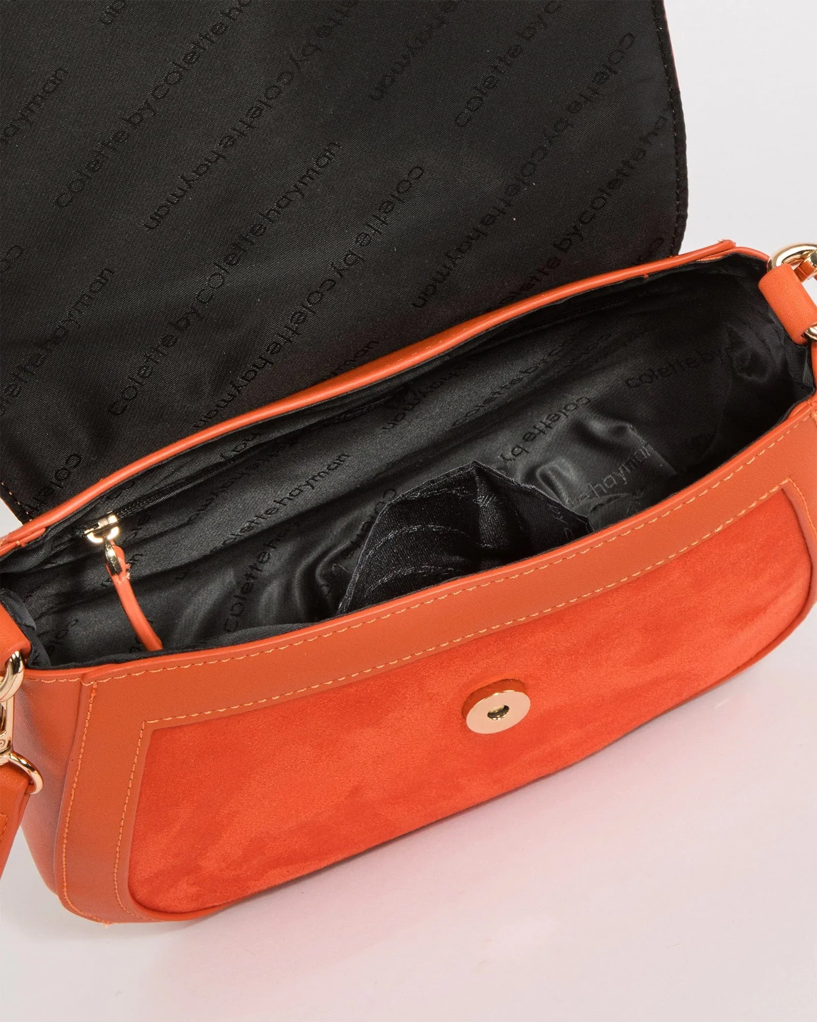 Orange Aria Scarf Crossbody Bag