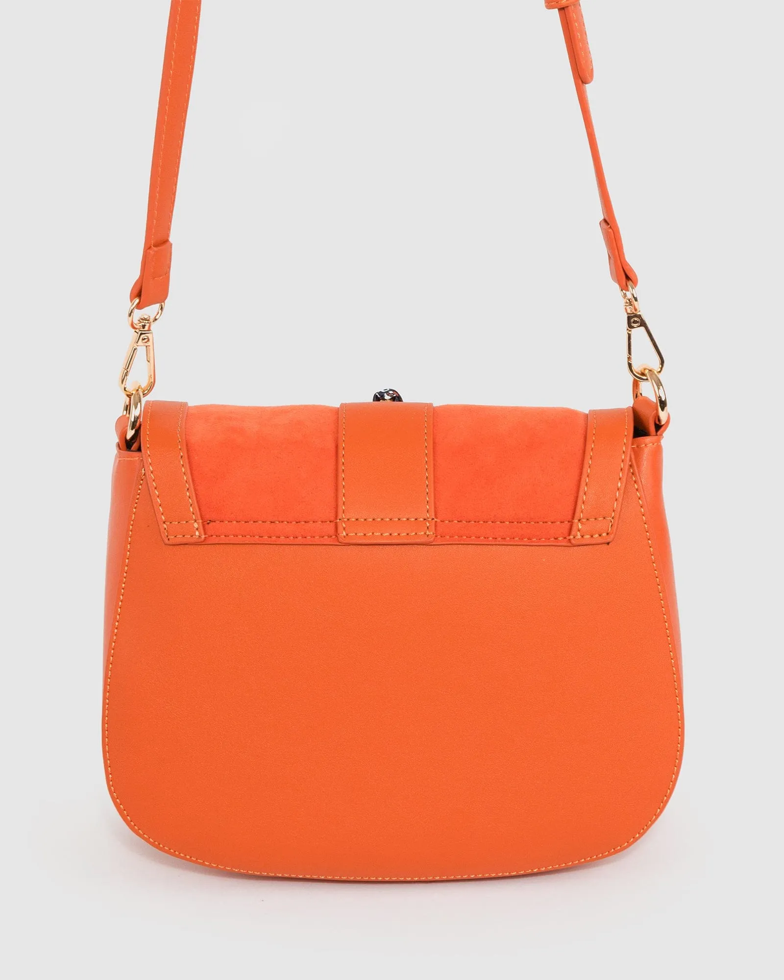 Orange Aria Scarf Crossbody Bag