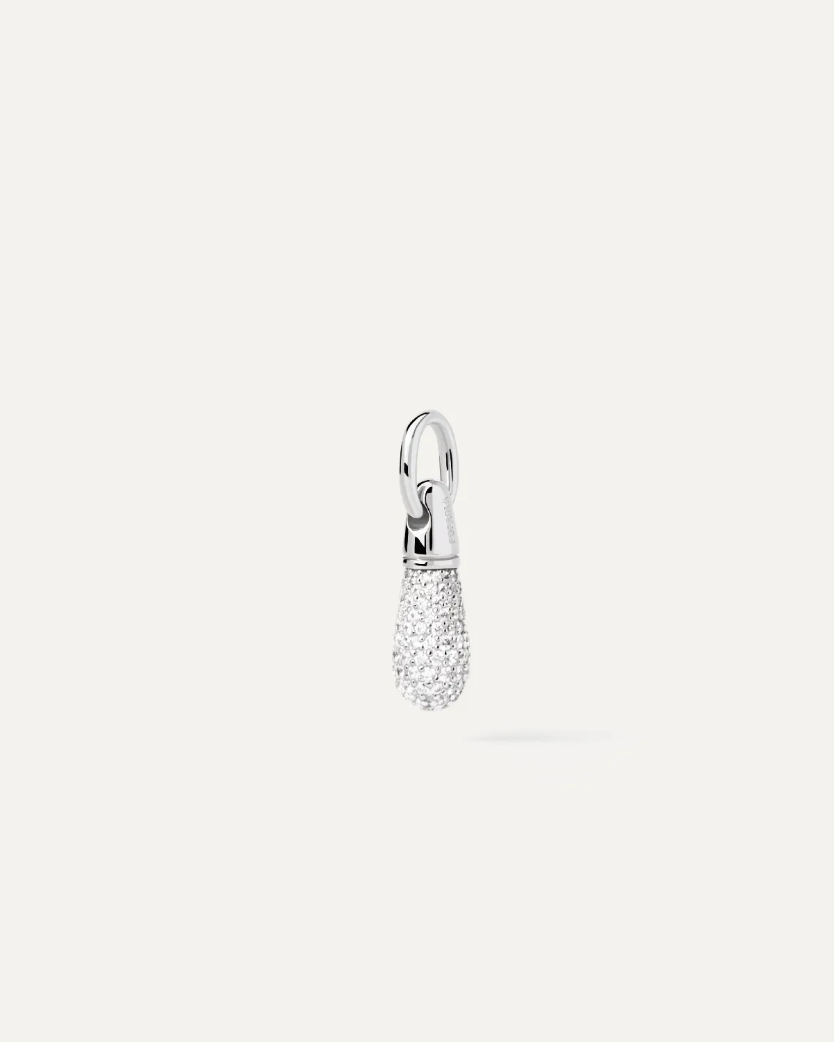 Pavé Drop Silver Pendant