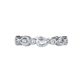 Pear Rose Cut Diamond Band