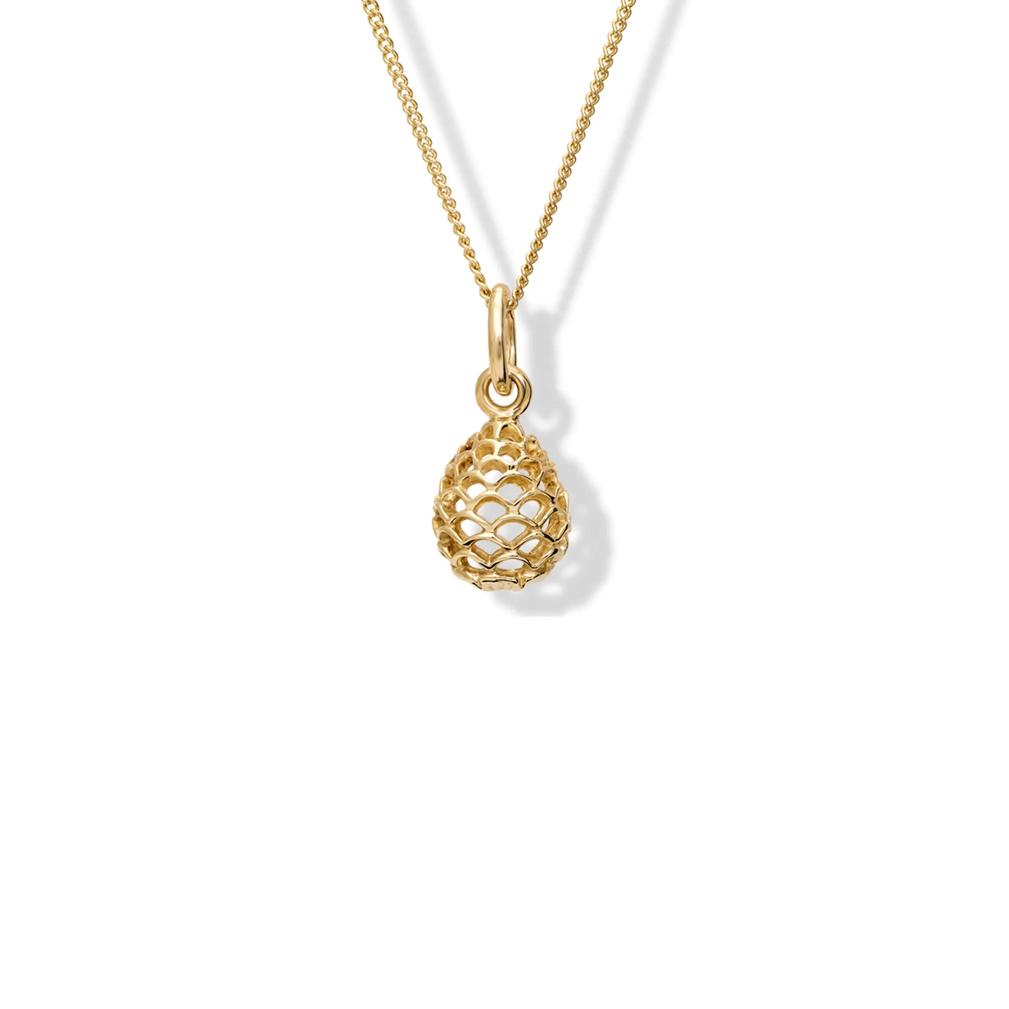 Pigne di Santo Stefano Small Necklace Pendant Yellow Gold