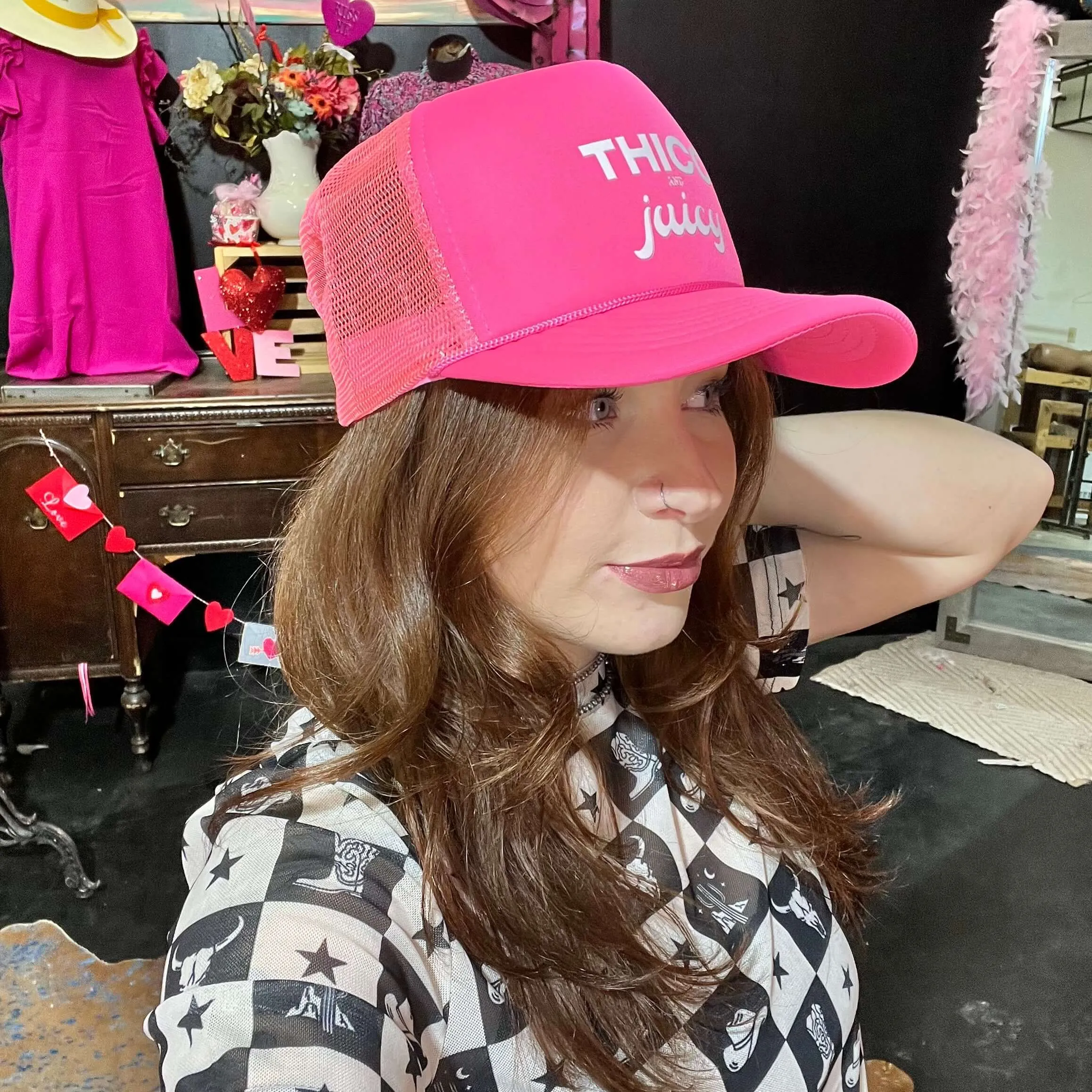 Pink Thicc & Juicy Trucker Hat