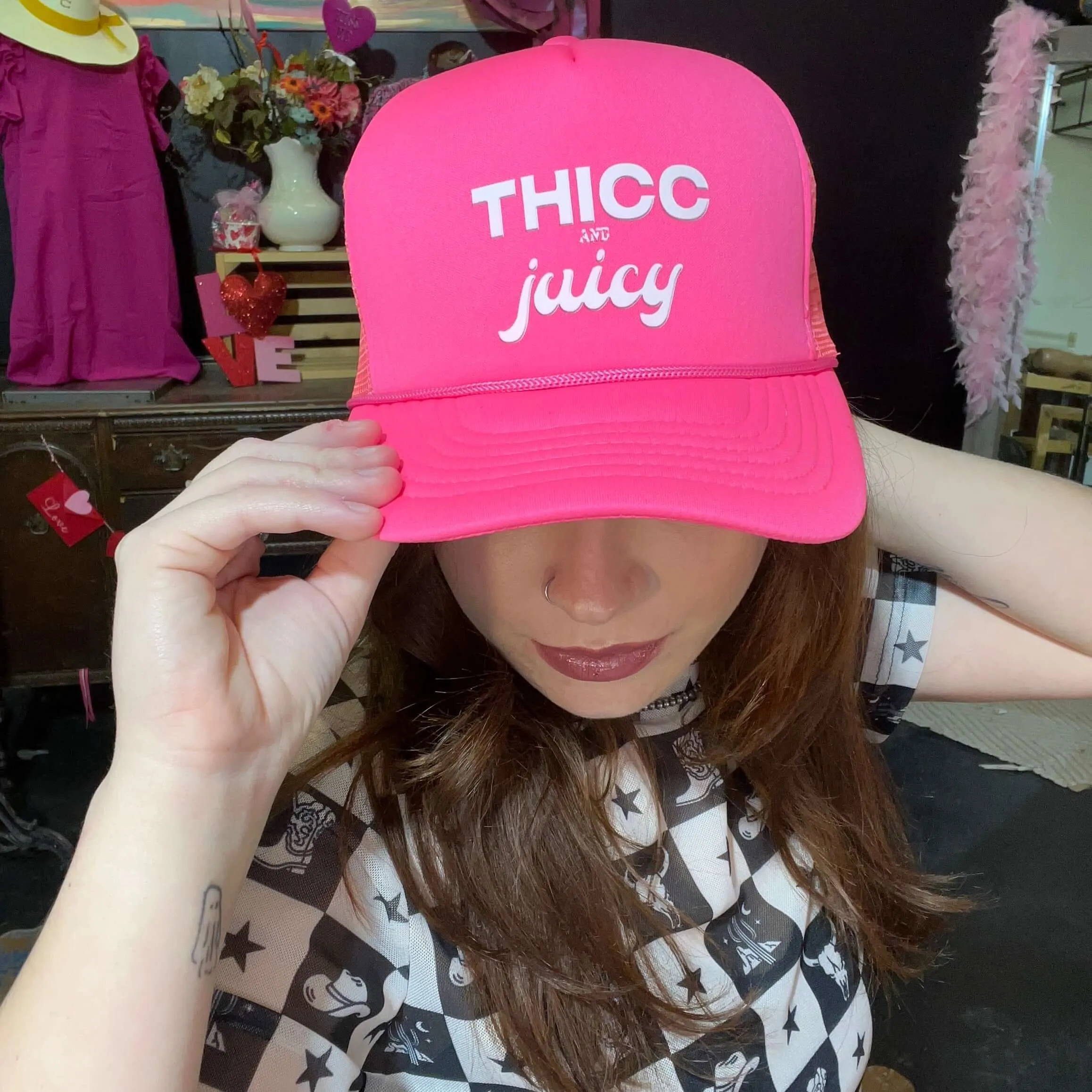 Pink Thicc & Juicy Trucker Hat